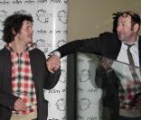 Clément Sibony et Kad Merad lors de la 7 édition du Festival de la Réunion le 7 avril 2011 à Paris