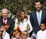 Letizia et Felipe d'Espagne lors de leur visite officielle en Israël. Le 11 avril 2011