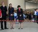 Le prince William et Kate Middleton étaient en visite dans la région de Blackburn with Darwen, dans le nord de l'Angleterre, lundi 11 avril 2011. Venus inaugurer une académie, ils ont assisté à des démonstrations sportives. 