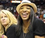 Serena Williams le 10 avril 2011 à l'American Airlines Arena du Miami Heat, lors de la réception des Boston Celtics. 