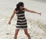 Courteney Cox dore sous le soleil de Saint-Barthélémy. Mars 2011