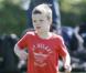 Romeo Beckham lors de sa leçon de football, en avril 2011.