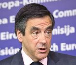 <p>François Fillon à Bruxelles en avril 2011</p>