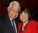 Daniel Darès et Myriam Boyer en septembre 2010. On célèbre au théâtre Antoine le centenaire de la naissance de Jean-Louis Barrault. 