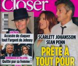 Couverture du magazine Closer en kiosques le 7 mai 2011.