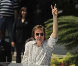 Paul McCartney est arrivé au Lima au Pérou pour y donner un concert, le 8 mai 2011.
