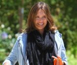 Jessica Alba enceinte, passe l'après-midi avec son mari Cash Warren et leur fille Honor au parc Cold Water à Los Angeles, le 15 mai 2011