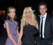 Allegra Versace, Donatella et Balthazar Getty, en octobre 2008. 