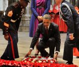 Barack et Michelle Obama à Westminster, à Londres, le 24 mai 2011.