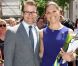 La princesse Victoria, en robe bleu saphir le 25 mai, et le prince Daniel de Suède en visite officielle à Munich du 24 au 27 mai 2011.