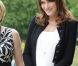 Carla Bruni-Sarkozy accueille les épouses des chefs d'Etat du G8 à la villa Strassburger à Deauville, le 26 mai 2011