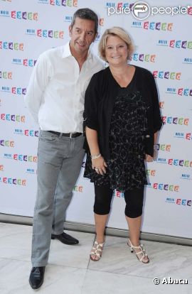 Michel Cymes et Marina Carrère d'Encausse à Paris, le 3 septembre 2010.