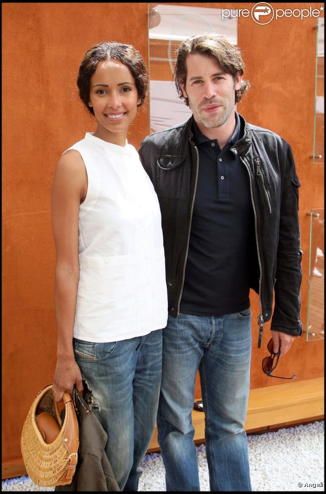 Sonia Rolland et Jalil Lespert au tournoi de Roland-Garros, le 31 mai 2011.