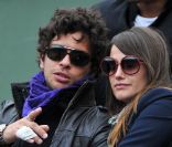Marie Gillain et Christophe Degli Esposti au tournoi de Roland-Garros, le 31 mai 2011.