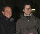 Finale du trophée Andros au Stade de France, le 5 mars 2011 : Jean-Pierre Pernaut et son fils Olivier.