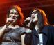 Leïla et Camélia Jordana au concert Nouvelle Star à Binche, en Belgique, le 13 septembre 2009.