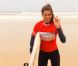 Laury Thilleman, passionnée de surf, assiste aux championnat du monde féminins de surf à Hossegor (Landes), jeudi 2 juin 2011.