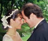 Michel Delpech et Geneviève le jour de leur mariage, le 24 juillet 1985.