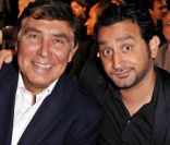 Cyril Hanouna et Jean-Pierre Foucault lors de la conférence de presse RTL en septembre 2010