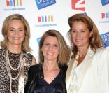 Agnès Vahramian, ici entourée de Guilaine Chenu et Francoise Joly lors de l'anniversaire d'Envoyé Special en juin 2010