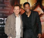Dany Boon et Will Smith le 16 juin 2008 à Paris 