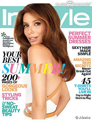 Eva Longoria en couverture de In Style du mois de juillet