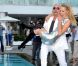 La sublime Karolina Kurkova et Richard Branson à l'Hôtel Mondrian, à l'occasion des 25 ans de la ligne Miami/Londres de Virgin Atlantic Airways, à Miami, le 16 juin 2011.