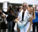 Karolina Kurkova et Richard Branson à l'Hôtel Mondrian, à l'occasion des 25 ans de la ligne Miami/Londres de Virgin Atlantic Airways, à Miami, le 16 juin 2011.