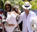 Tom Cruise, Katie Holmes et leur petite Suri passent la journée à bord de leur bateau le Marquis le 19 juin 2011 à l'occasion de la Fête des Pères.