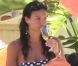 Christine Bleakley s'hydrate sous le soleil de Las Vegas, le 8 juin 2011