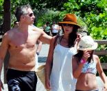 Gary Lineker et sa femme Danielle sur la plage de Miami le 3 juin 2011