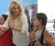 Shakira donne un cours de danse dans une école bilingue (arabe et hébreu) à Jérusalem. Israel, 21 juin 2011