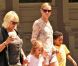 Heidi Klum et sa mère Erna Klum amènent les enfants Leni, Johan et Henry au parc à New York le 25 juin 2011