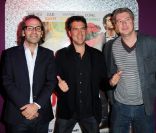 Gerome Riviere, Guy Mazarguil et Fabrice Preel-Cleach lors de l'avant-première de L'Art de séduire le 21 juillet 2011