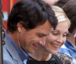 Kelly Rutherford et Matthew Settle sur le tournage de la série Gossip Girl. New York, 1er août 2011