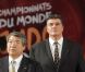 David Douillet, légende du Judo, est venu remettre aux deux françaises championnes du monde leurs médailles d'or