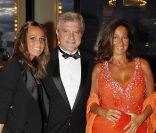Sidney Toledano, président de Dior COuture, entouré de son épouse Katia et leur fille Julia lors du 14e Grand Bal de Deauville organisé au profit de CARE France, le 27 août 2011