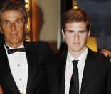 Dominique Desseigne et son fils Alexandre lors du 14e Grand Bal de Deauville organisé au profit de CARE France, le 27 août 2011