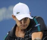 Andy Roddick s'est imposé lors du premier tour de l'US Open le 31 août 2011 face à son compatriote Michael Russell. 