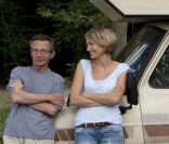 Pauline Lefèvre et Patrice Leconte sur le tournage de  Voir la mer , 2011.