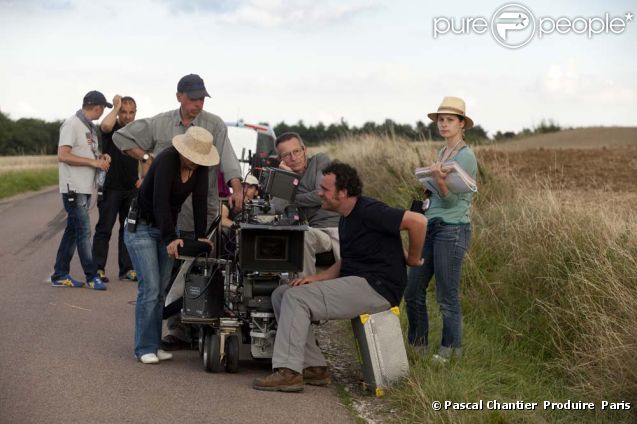 Patrice Leconte sur le tournage de  Voir la mer , 2011.