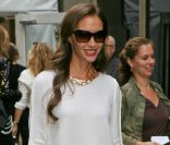 Christy Turlington au défilé printemps 2012 de Calvin Klein lors de la Fashion Week new-yorkaise le 15 septembre 2011