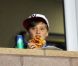 Le fils de David Beckham Brooklyn se nourrit de pizza et de soda tel un bon américain lors du match entre le Galaxy de Los Angeles et les Vancouver WhiteCaps le 17 septembre