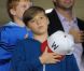 Les jeunes fils de David Beckham Brooklyn, Romeo et Cruz ont assisté à la victoire de leur père tels de véritables fans lors du match entre le Galaxy de Los Angeles et les Vancouver WhiteCaps le 17 septembre