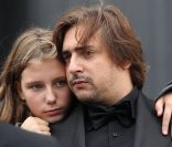 Frédéric Martin à l'enterrement de Georges Fillioud au Père-Lachaise à Paris le 21 septembre 2011