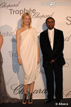 Gwyneth Paltrow et Spike Lee à la soirée Chopard le 19/05/08