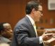 Procès du docteur Conrad Murray à Los Angeles le 28 septembre 2011 - ici l'avocat de la défense Ed Chernoff