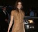 Carla Bruni-Sarkozy opte justement pour une robe mordorée assortie à sac retro et des sandales. Très glamour ! Jérusalem, juin 2008 
