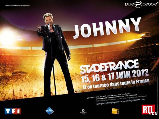 Johnny Hallyday, nouvelle affiche pour sa tournée 2012.