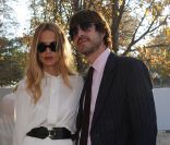 Rachel Zoé et son mari lors de son arrivée au défilé Lanvin à Paris le 30 septembre